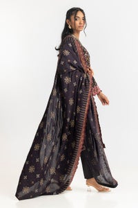 3 Piece Khaddar Printed With Embroidered Suit IUSTKSD-409