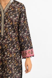 3 Piece Khaddar Printed With Embroidered Suit IUSTKSD-409