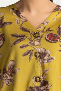 3 Piece Linen Printed Suit IUSTKSD-429