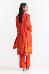 3 Piece Dhanak Printed Suit IUSTKSD-434