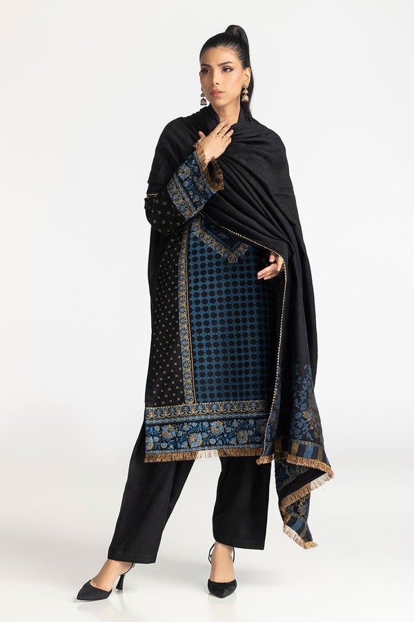 3 Piece Acrylic Embroidered Suit IUSTKSD-439