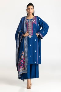 3 Piece Karandi Embroidered Suit IUSTKSD-441