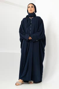 Georgette Dyed Abaya With Dyed Scarf KAB-22086