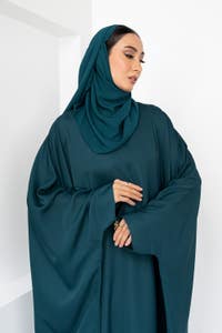 Georgette Dyed Abaya With Dyed Scarf KAB-22125