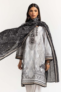 Printed Lawn Shirt Dupatta Dyed Trouser KJP-43174