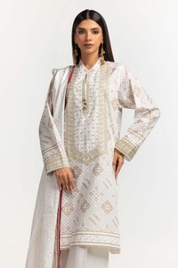 Embroidered Lawn Shirt Printed Lawn Dupatta Dyed Trouser KJP-43181