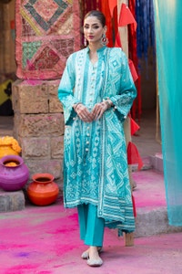 3 Piece Unstitched Lacquer Printed Lawn Suit CL-42328 A