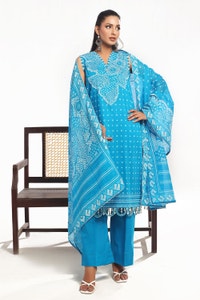 3 Piece Unstitched Lacquer Printed Lawn Suit CL-52176 B