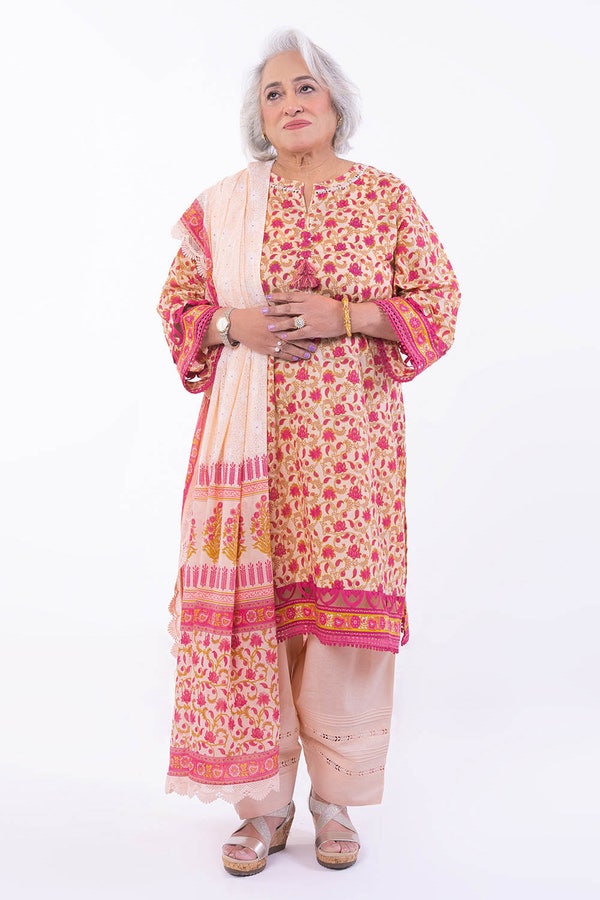 3 Piece Unstitched Printed Lawn Suit with Lacquer Printed Lawn Dupatta CL-42243 A