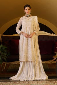 3 Piece Embroidered Chiffon Unstitched Suit with Embroidered Chiffon Dupatta and Inner LE-42017