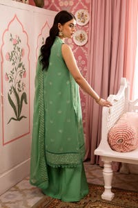 3 Piece Embroidered Swiss Voile Unstitched Suit with Embroidered Chiffon Dupatta and Inner LSV-42012
