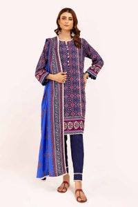 3 Piece Unstitched Printed Linen Suit LT-42008