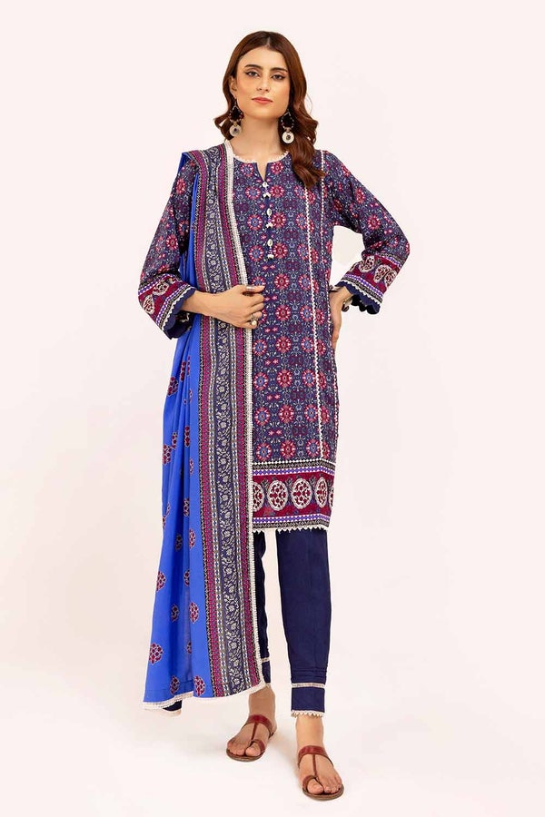 3 Piece Unstitched Printed Linen Suit LT-42008