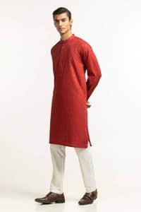 Maroon Basic Kurta KR-PLN24-017