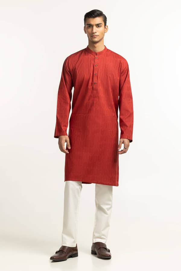 Maroon Basic Kurta KR-PLN24-017