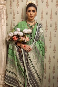 3 Piece Jacquard Unstitched Suit with Printed Leno Dupatta MJ-42004