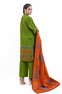3 Piece Unstitched Jacquard Suit with Embroidered Khaddar Trouser MJ-42050