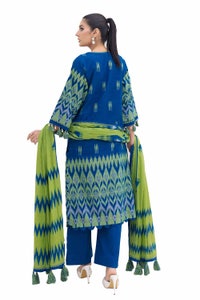 3 Piece Unstitched Jacquard Suit with Printed Cotton Net Dupatta MJ-42053