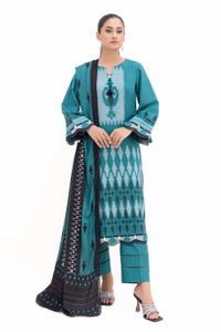 3 Piece Unstitched Jacquard Suit with Printed Pashmina Dupatta MJ-42058
