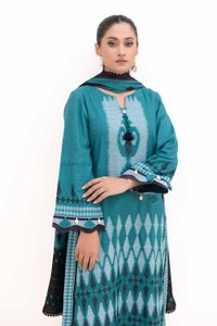 3 Piece Unstitched Jacquard Suit with Printed Pashmina Dupatta MJ-42058
