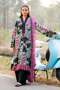 3 Piece Unstitched Jacquard Suit with Printed Lawn Dupatta CL-52478