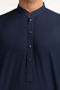 Navy Blue Basic Kurta KR-PLN24-009