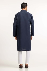 Navy Blue Basic Kurta KR-PLN24-009