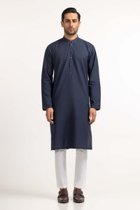 Navy Blue Basic Kurta KR-PLN24-009