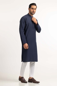 Navy Blue Basic Kurta KR-PLN24-009