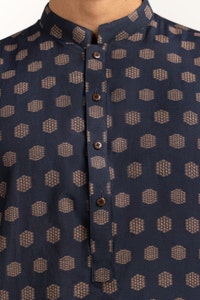 Navy Blue Styling Kurta KR-PLN24-027