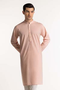 Pastel Peach Embroidered Kurta KR-EMB24-027