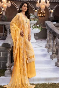 3 Piece Embroidered Lawn Unstitched Suit with Embroidered Chiffon Dupatta PM-42007