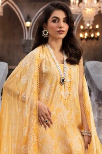 3 Piece Embroidered Lawn Unstitched Suit with Embroidered Chiffon Dupatta PM-42007