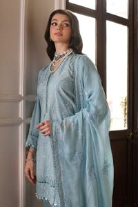 3 Piece Embroidered Lawn Unstitched Suit with Embroidered Chiffon Dupatta PM-42013