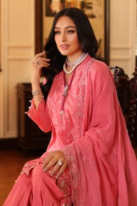 3 Piece Embroidered Lawn Unstitched Suit with Embroidered Chiffon Dupatta PM-42023