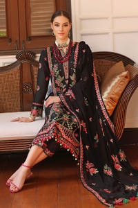 3 Piece Embroidered Lawn Unstitched Suit with Embroidered Chiffon Dupatta PM-42024