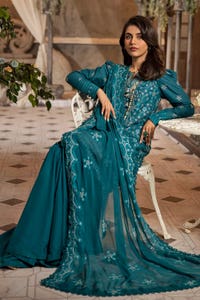 3 Piece Embroidered Lawn Unstitched Suit with Embroidered Chiffon Dupatta PM-42026