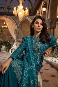 3 Piece Embroidered Lawn Unstitched Suit with Embroidered Chiffon Dupatta PM-42026