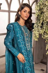 3 Piece Embroidered Lawn Unstitched Suit with Embroidered Chiffon Dupatta PM-42026