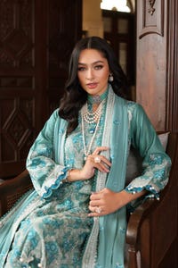 3 Piece Embroidered Lawn Unstitched Suit with Embroidered Chiffon Dupatta PM-42036