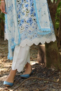 3 Piece Unstitched Embroidered Printed Lawn Suit with Printed Chiffon Dupatta PR-52010