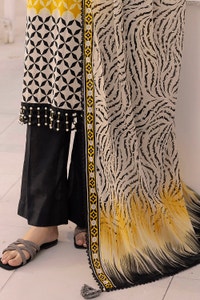 3 Piece Unstitched Embroidered Printed Lawn Suit with Printed Lawn Dupatta CL-52316