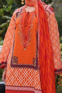 3 Piece Unstitched Printed Lawn Suit with Printed Lawn Dupatta CL-52510