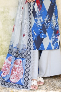 3 Piece Unstitched Printed Lawn Suit with Printed Lawn Dupatta CL-52429