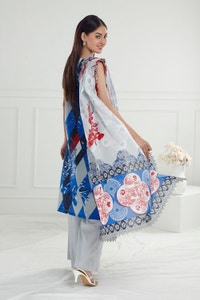 3 Piece Unstitched Printed Lawn Suit with Printed Lawn Dupatta CL-52429