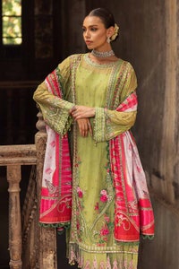3 Piece Embroidered Chiffon Unstitched Suit with Digital Printed Paper Cotton Dupatta FE-32032