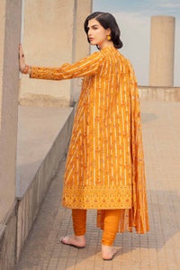 3 Piece Cambric Printed Unstitched Suit with Denting Lawn Dupatta DN-32099 B