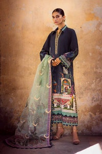 3 Piece Embroidered Dobby Unstitched Suit with Embroidered Organza Dupatta and Neckline FE-32106