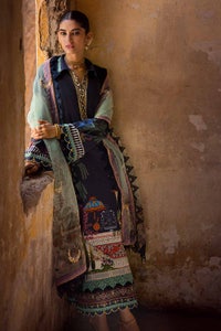 3 Piece Embroidered Dobby Unstitched Suit with Embroidered Organza Dupatta and Neckline FE-32106