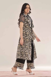 Unstitched Gold Printed Lawn Shirt SL-42039 B